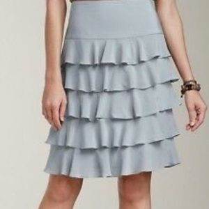 Talbots Silk Tiered Ruffled Skirt! Dry Cleaned!